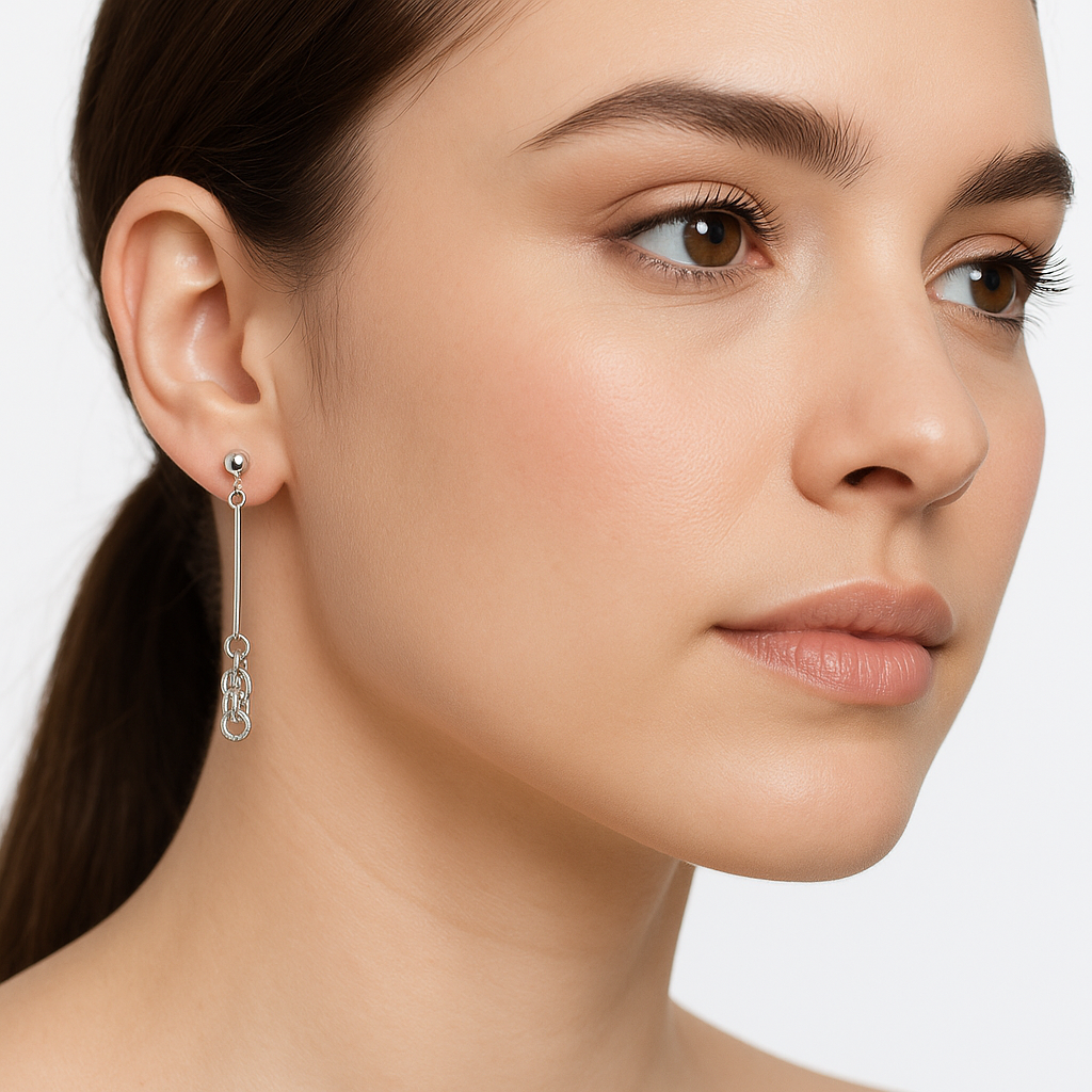 Arete largo Plata .925