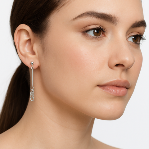 Arete largo Plata .925
