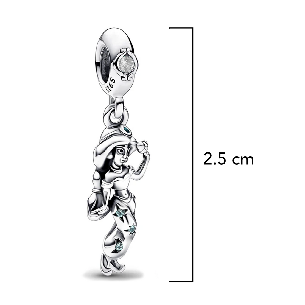 Charm Inspirado Pan 1:1 Princesa Jazmin de Aladin Plata .925