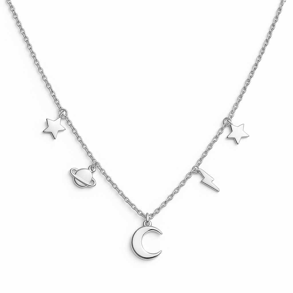 COLLAR PLANETA PLATA .925