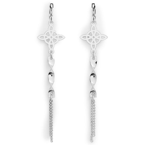 Arete nudo de bruja Plata .925