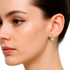 Huggies Ancha Mariposa con Micro Circonias y Calada Plata .925