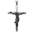 Dije Crucifijo Oxidado ó Negro Plata .925