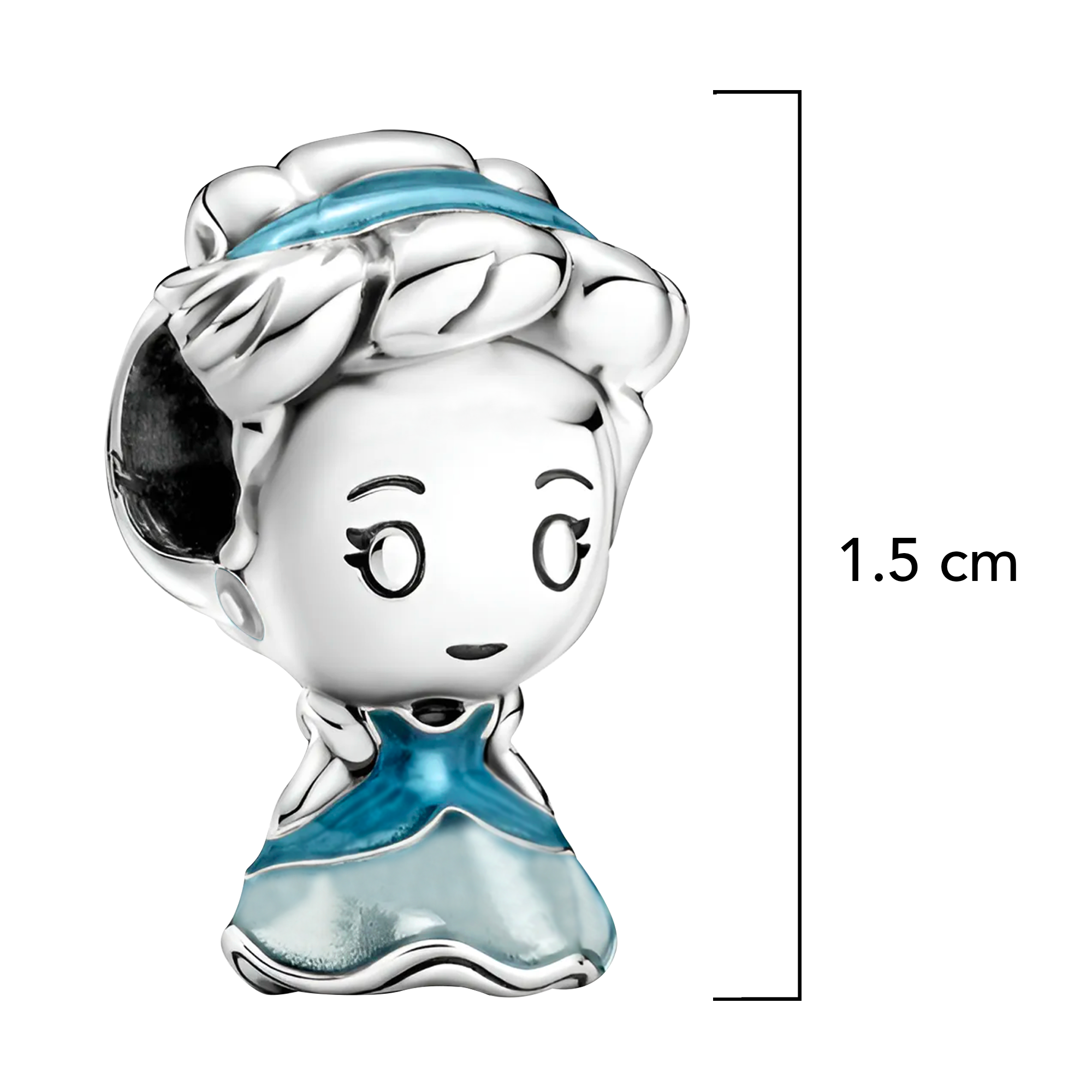 Charm Inspirado Pan 1:1 Princesa Cenicienta Plata .925