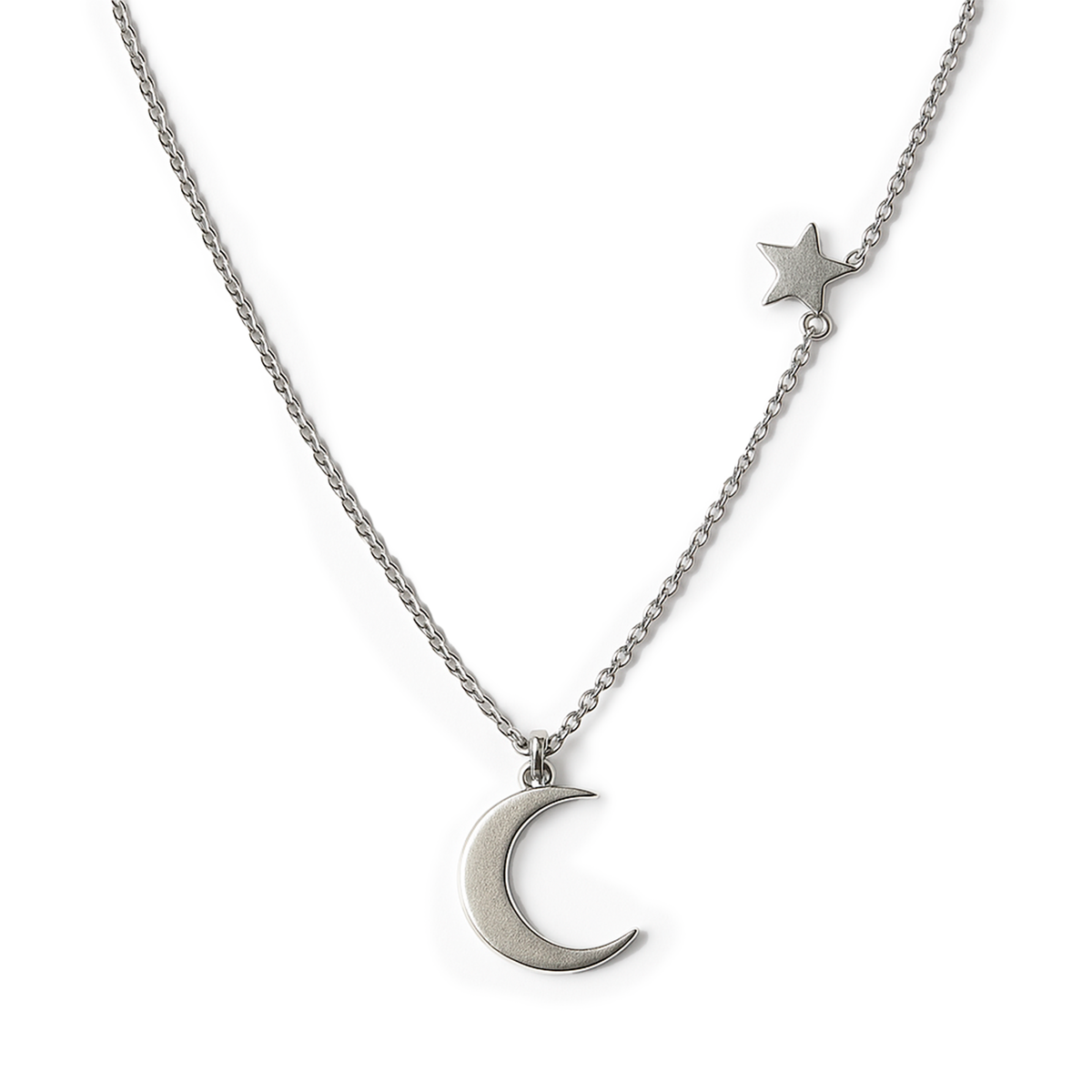 COLLAR LUNA PLATA .925