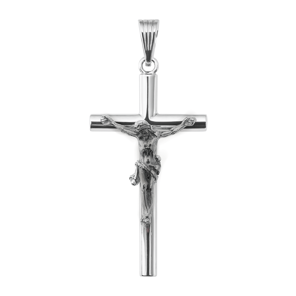 Dije Crucifijo Oxidado ó Negro Plata .925