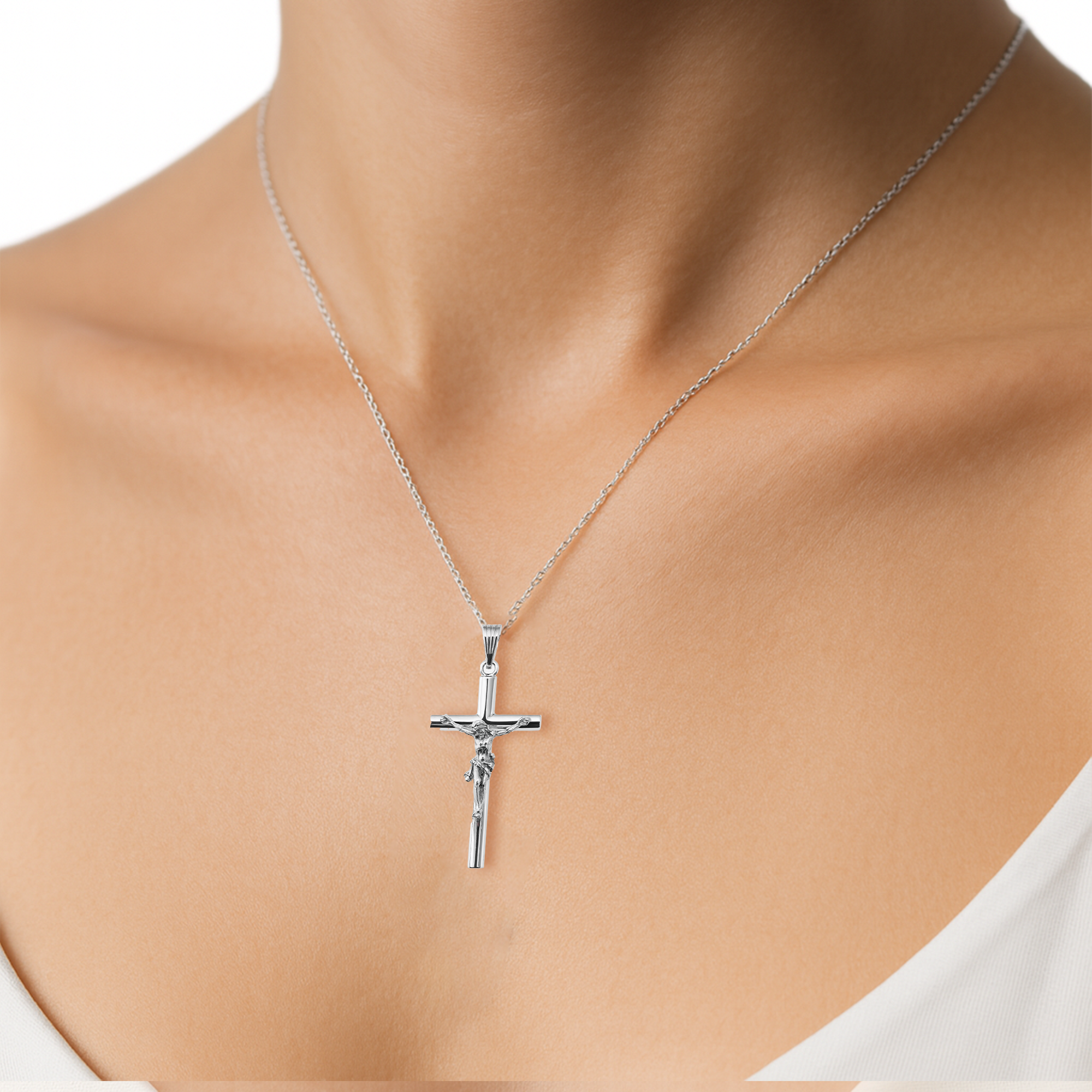 Dije de cruz Plata .925