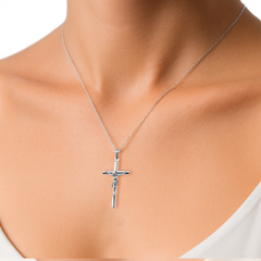 Dije Crucifijo Oxidado ó Negro Plata .925