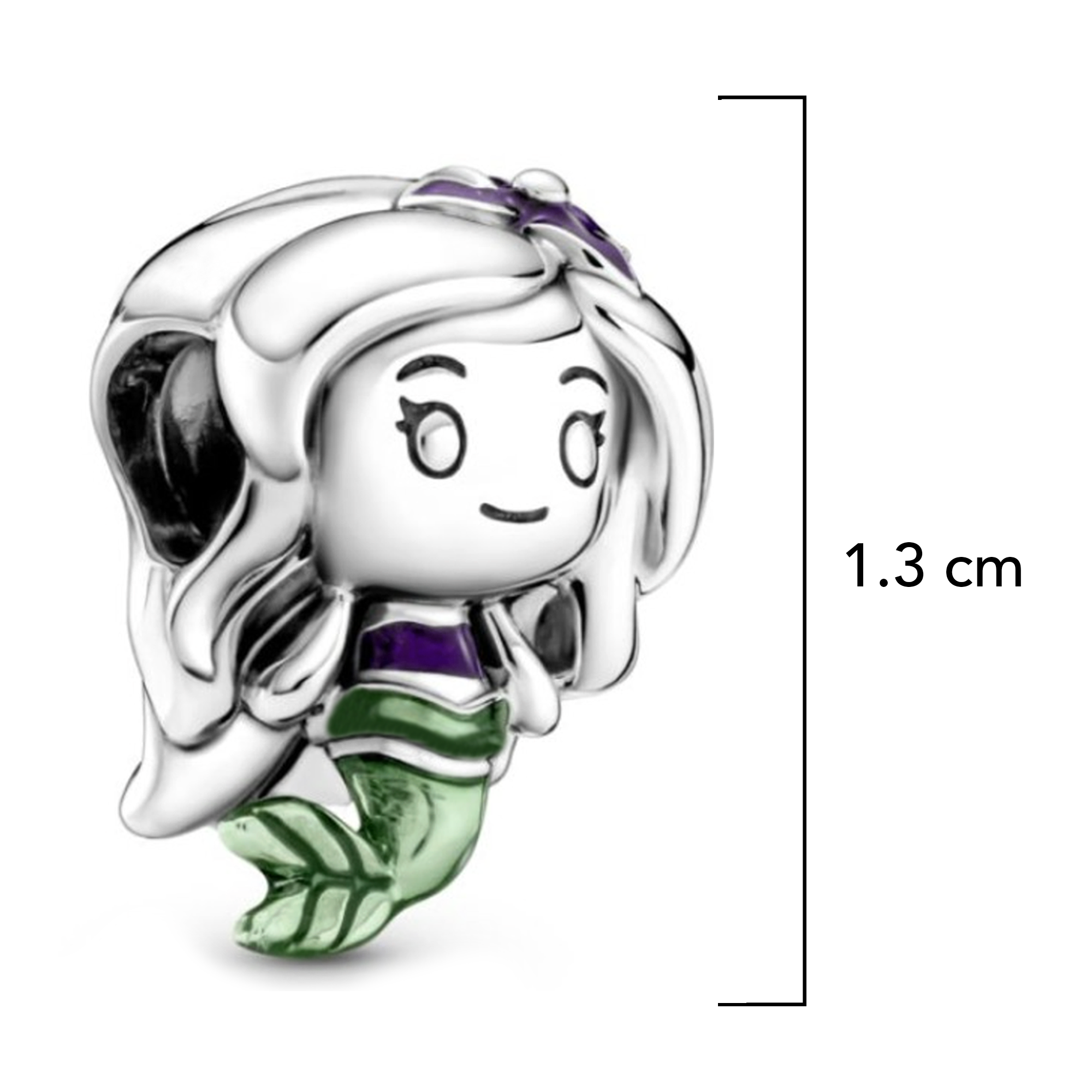 Charm Inspirado Pan 1:1 Princesa Ariel Plata .925