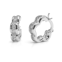 Huggies Flor Canalito de Micro Circonias Plata .925