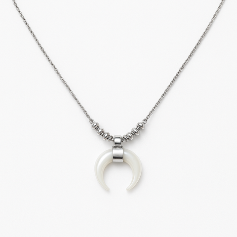 COLLAR LUNA PLATA .925