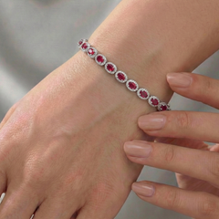 Pulsera de Circonias con Micro Circonias Plata .925 con Rodio