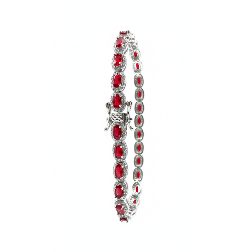 Pulsera de Circonias con Micro Circonias Plata .925 con Baño de Rodio
