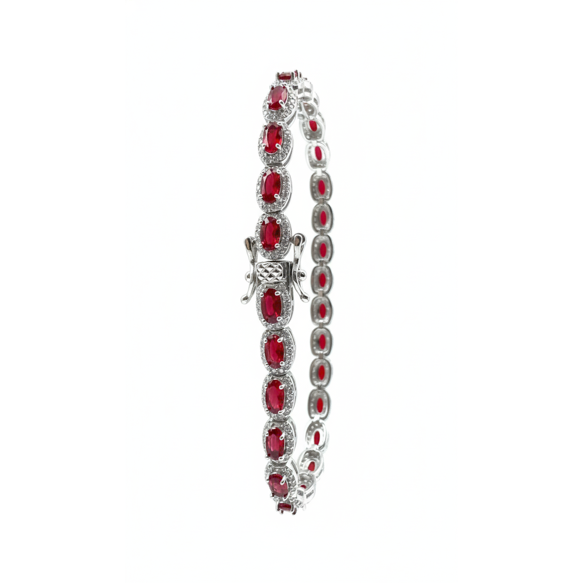 Pulsera de Circonias con Micro Circonias Plata .925 con Baño de Rodio