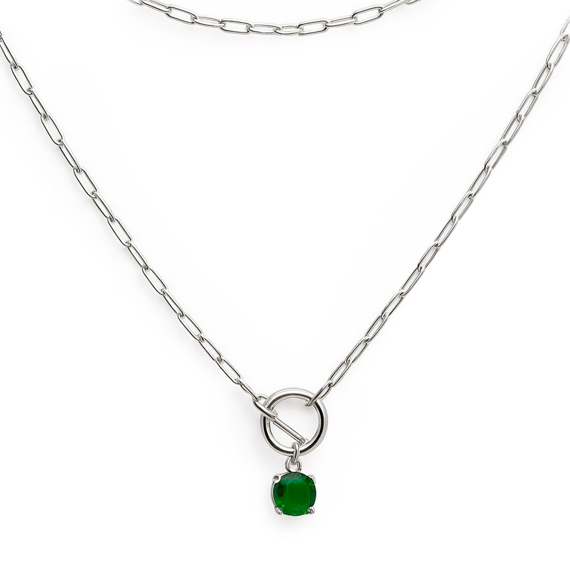 COLLAR CIRCONIA PLATA .925