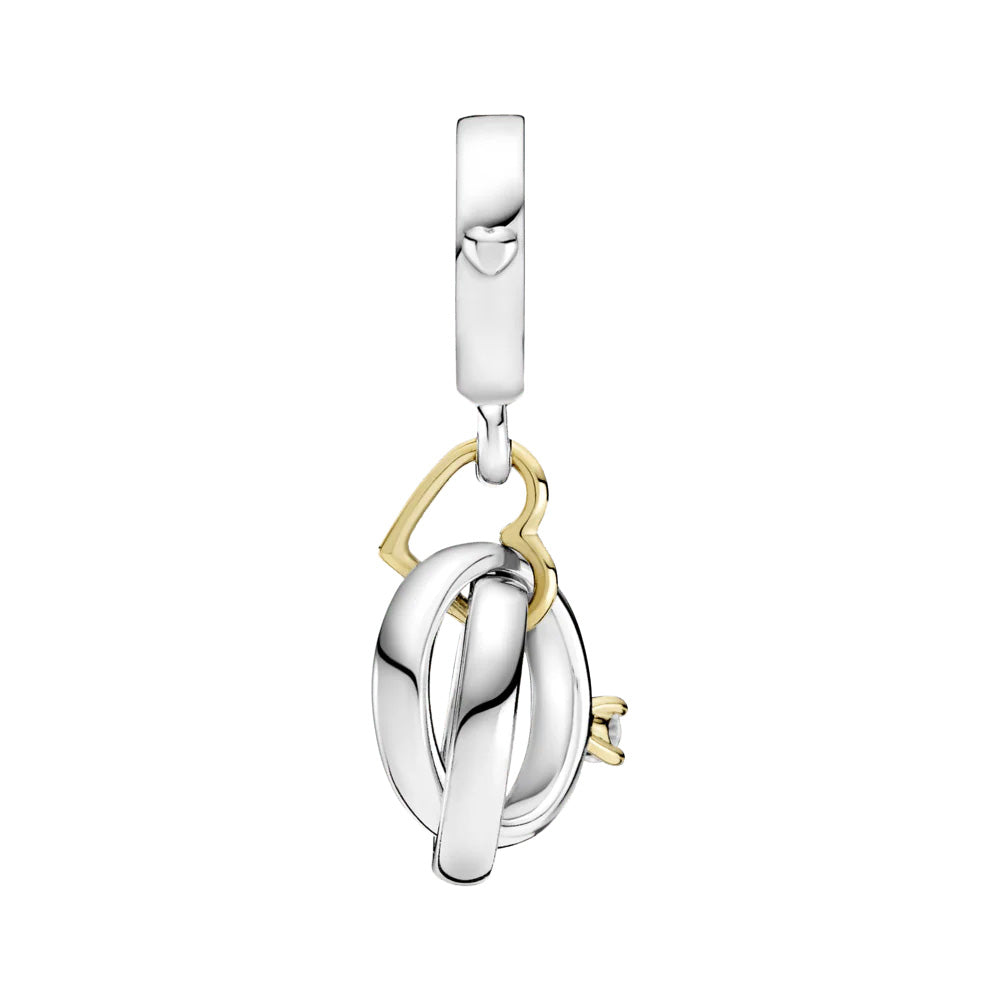 Charm Inspirado Pan 1:1 Anillos de Compromiso, Plata .925