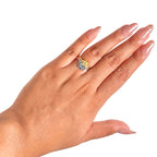 Anillo Inspirado Pan 1.1, Dos Anillos Sol y Luna con Micro Circonias Plata .925 y Plata .925 con Baño de Oro 18k