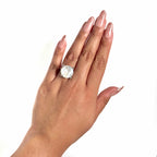 Anillo Osos 1:1 Perla Plata .925 con Baño de Rodio