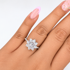 Anillo Inspirado Pan Con Micro Circonias Blancas Plata .925 Con Baño De Rodio