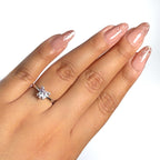 Anillo Osos 1:1 Corazón de Circonia Blanca Plata .925 con Baño de Rodio