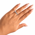 Anillo Cartier 1:1 Amor con Circonias, Plata .925 con Baño de Rodio