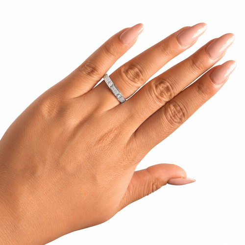 Anillo Cartier 1:1 Amor Con Circonias, Plata .925 Con Baño De Rodio