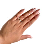 Anillo Inspirado Pan 1.1 Doble Liso Dos Tonos Plata .925 y Plata .925 con Baño de Oro 18k