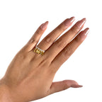 Anillo Inspirado Pan 1. 1 Letras LOVED con Baño de Oro 18 k, Plata .925