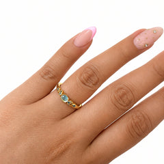 Anillo Pan 1:1 Princesa Jazmin, Plata .925 con Baño de Oro 18k