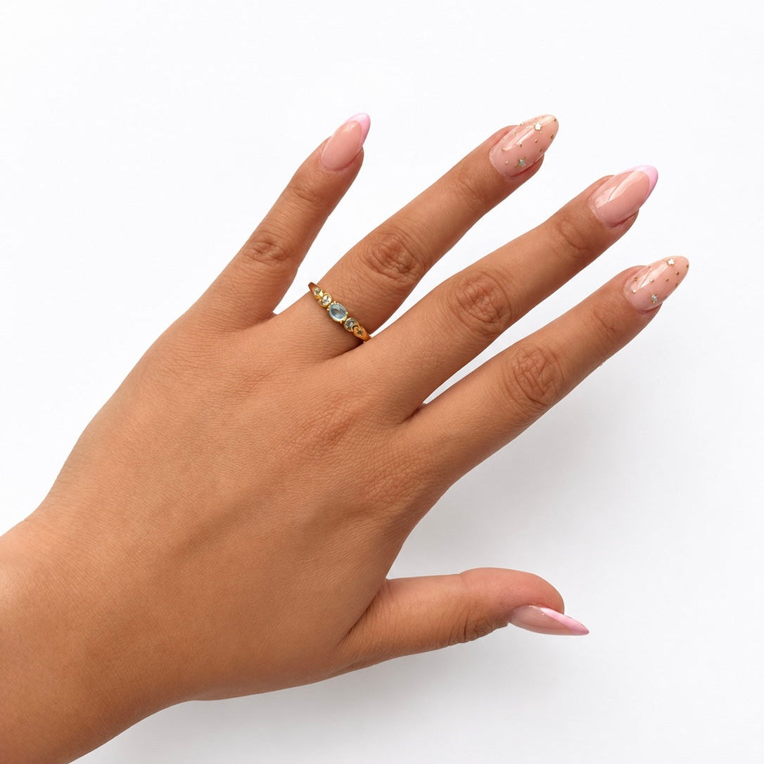 Anillo Pan 1:1 Princesa Jazmin, Plata .925 con Baño de Oro 18k