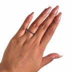 Anillo Inspirado Pan 1.1 Silueta de Corazones con Bolitas Miniatura Plata .925 Oxidada