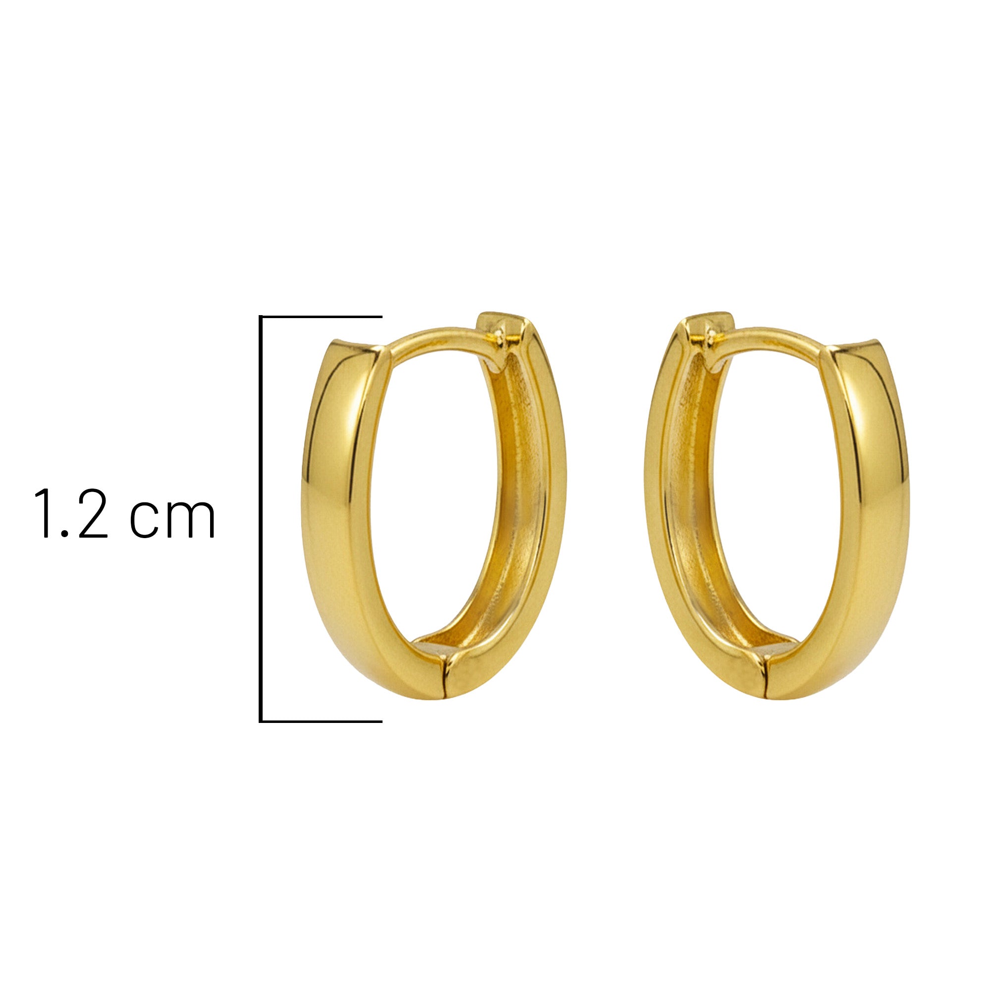 Huggies 1.2cm Lisas Oro 10K