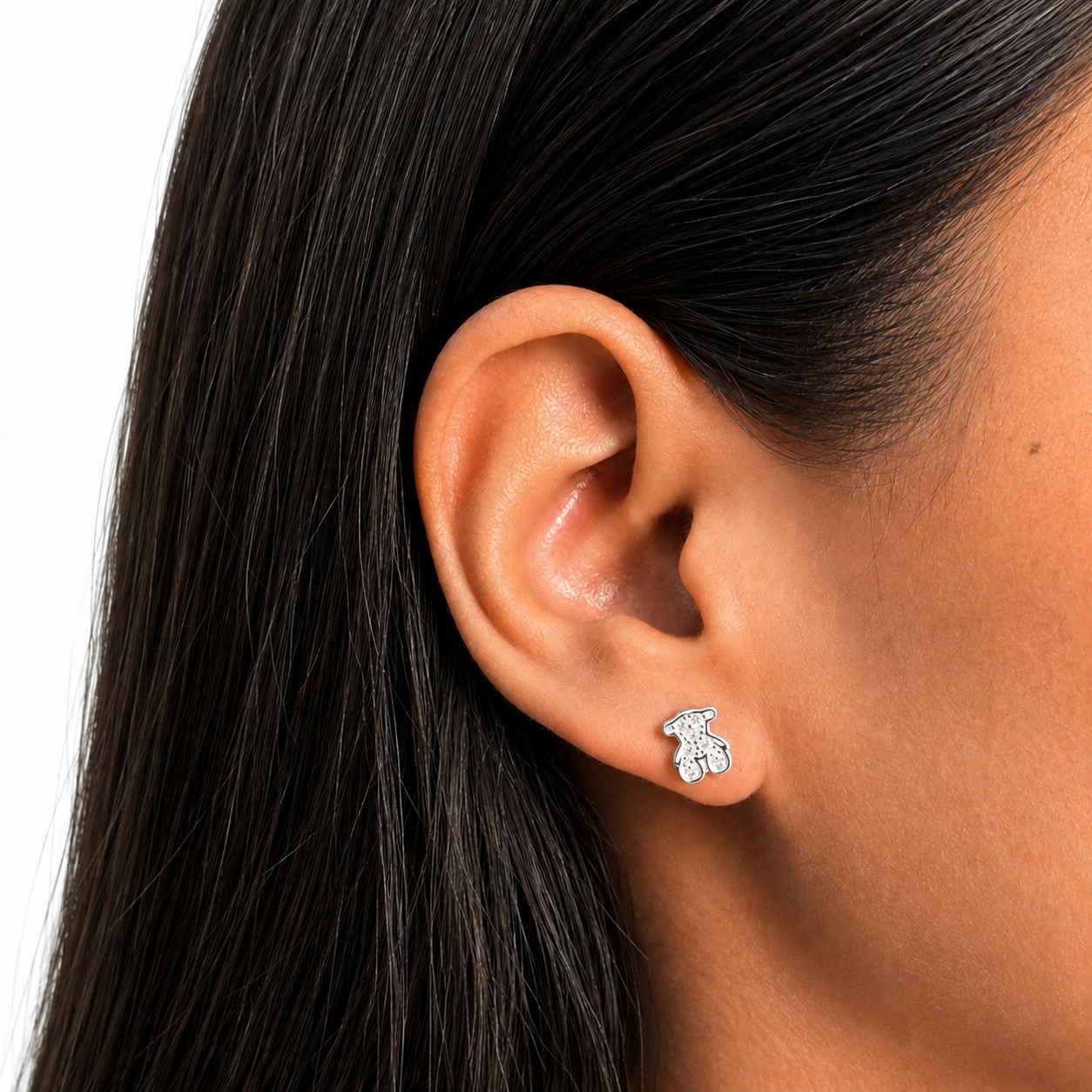 Broquel Inspirado Osos 1.1 con Micro Circonias Plata .925