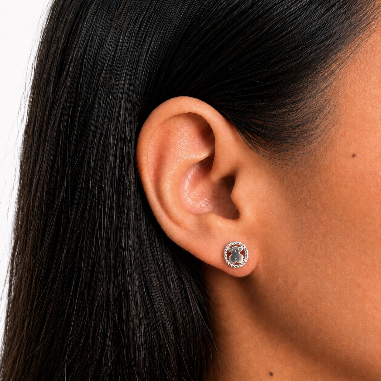 Broquel Inspirado Osos 1.1 con Circulo Estilo Torcido Plata .925