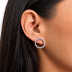 Broquel Inspirado Osito en Circulo Plata .925