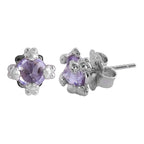 Broquel Inspirado Oso 1.1 Circonias, Montadora de Uñas en forma de Oso Plata .925 con Baño de Rodio
