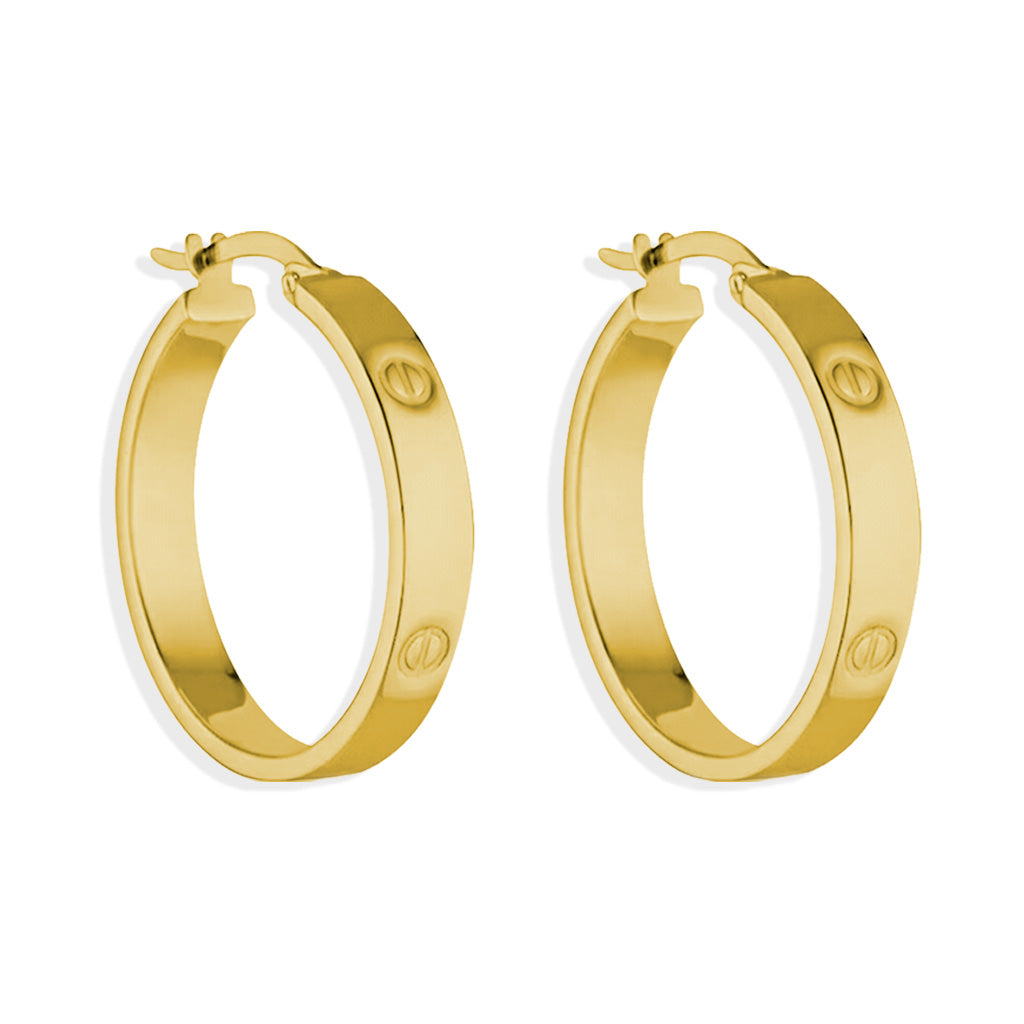 Arracada Inspirada Cartier de 1.5cm Oro 10K