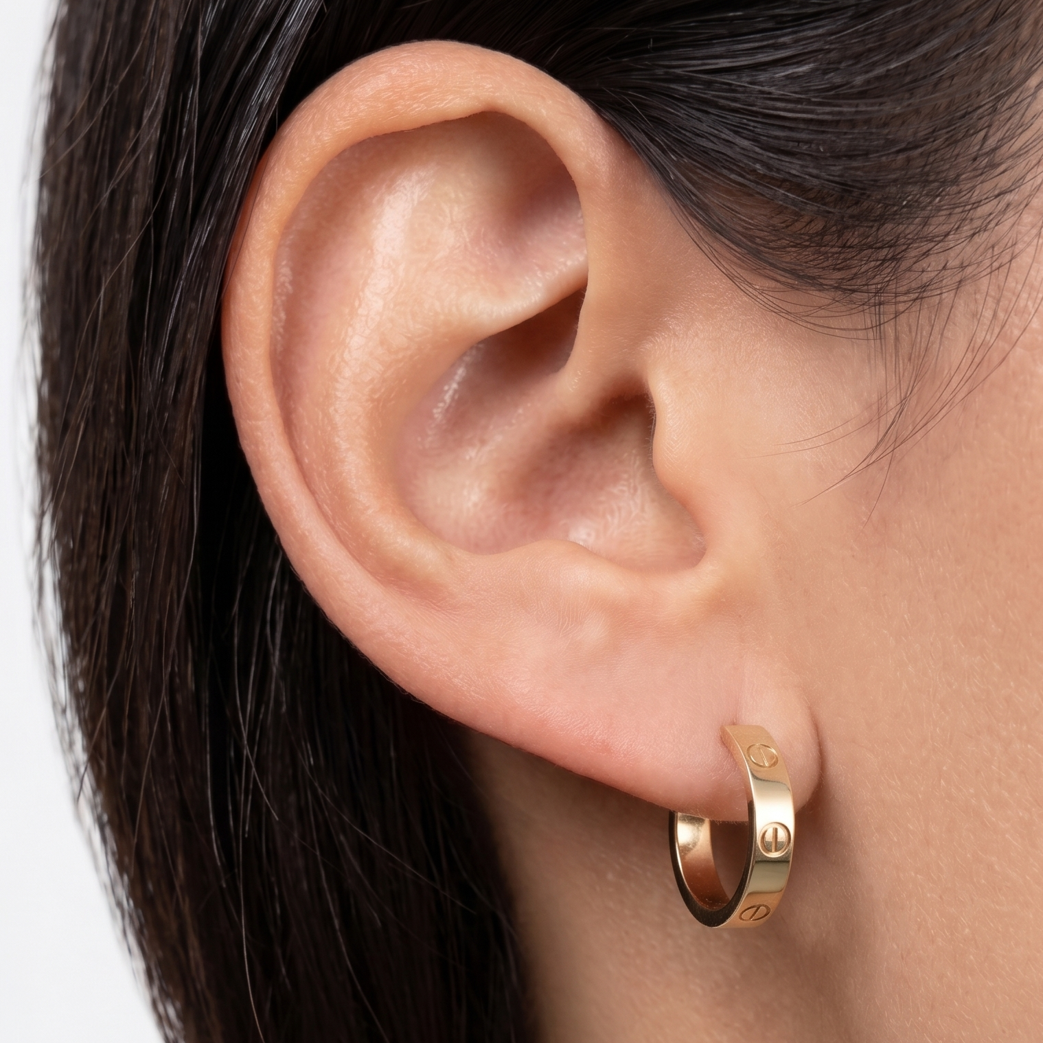 Arracada Inspirada Cartier de 1.5cm Oro 10K