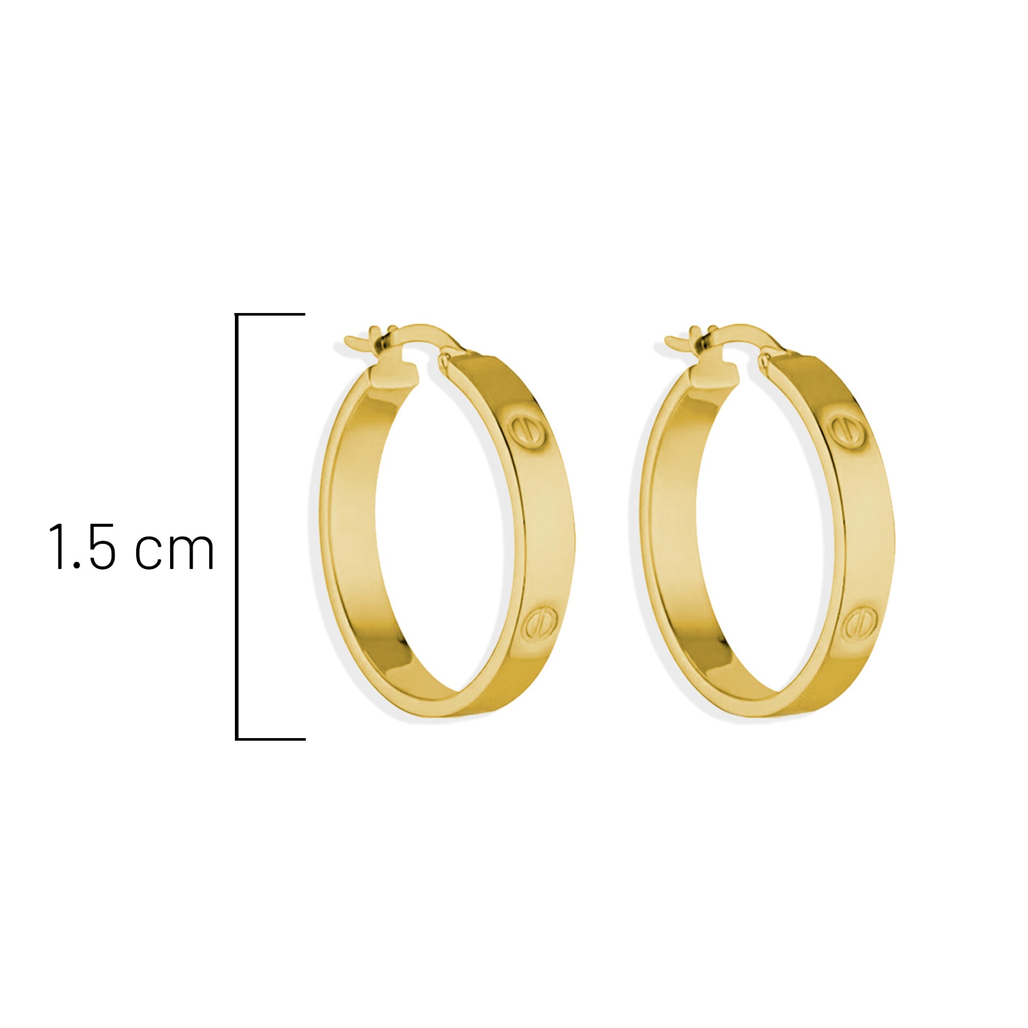 Arracada Inspirada Cartier de 1.5cm Oro 10K