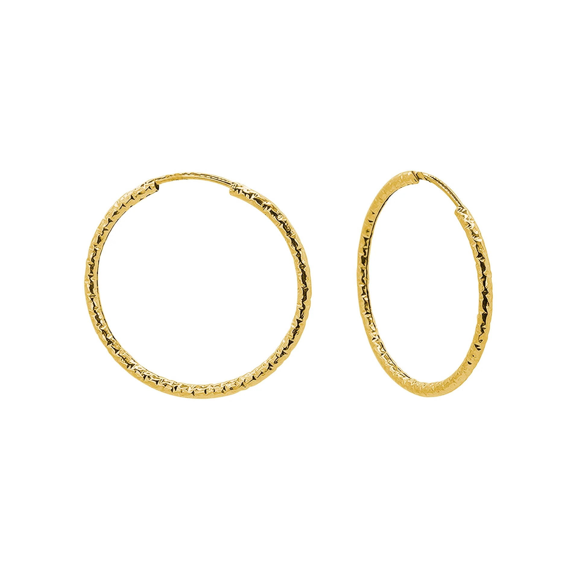 Arracada Diamantada de 1.9cm Oro 10K