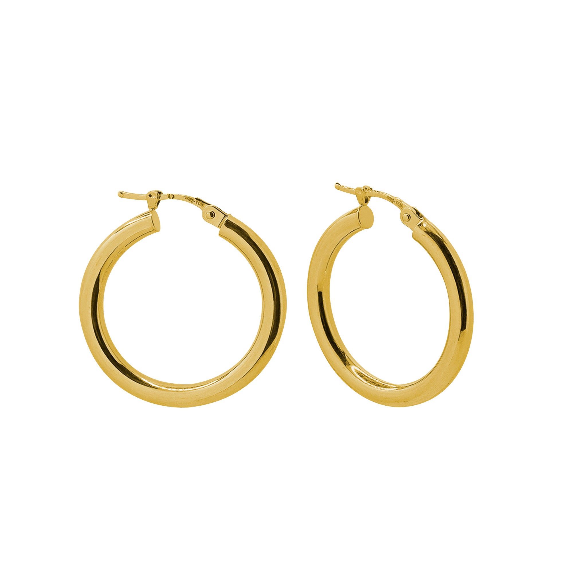 Arracada de Tubo Liso 2.6cm Oro 10K
