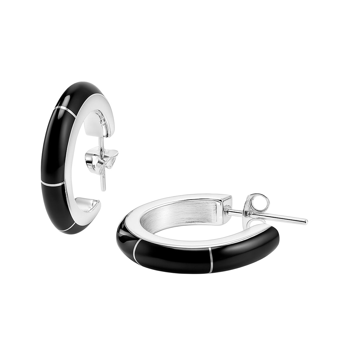Arracada con Piedra Natural de 2.5cm Plata .925