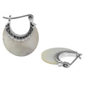 Arracada Media Luna Piedra Natural de 2cm Plata .925