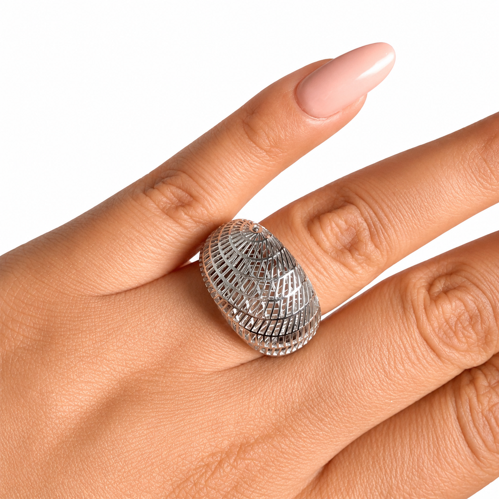 Anillo Filigrana Circular Colección Esencia Plata .925 con Baño de Rodio