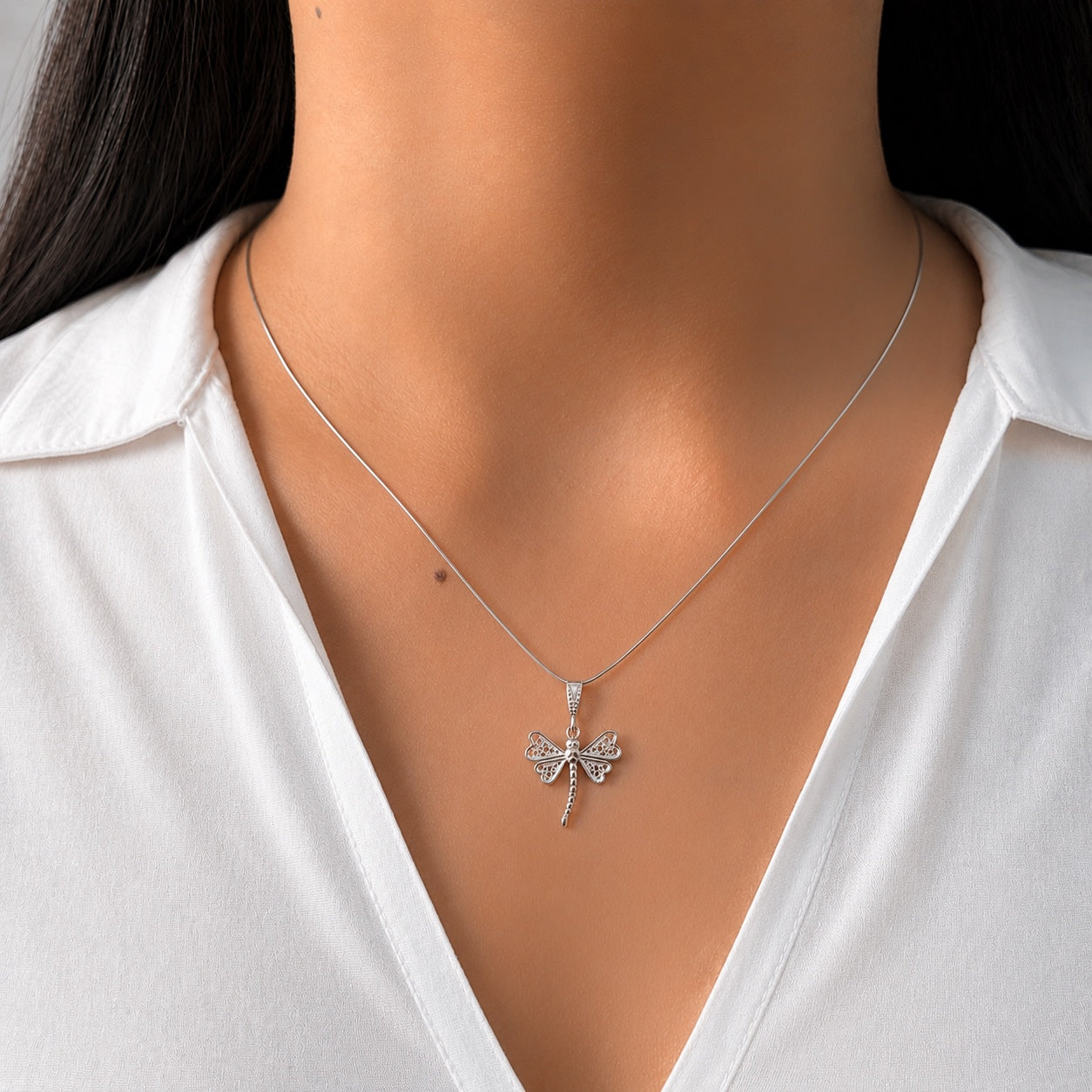 Dije Filigrana Libélula Colección Esencia Plata .925