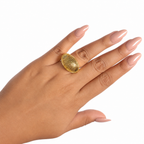 Anillo Filigrana Bombeado Red Colección Esencia Plata .925 con Baño de Oro 18K