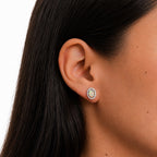 Juego Piedras Preciosas Ópalo de Etiopía Anillos, Aretes y Dije con Circonias, Plata .925 con Baño de Rodio