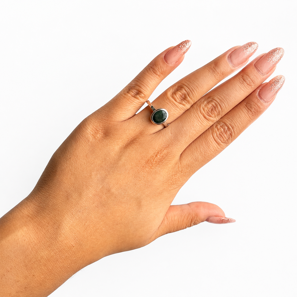 Anillo Piedras Preciosas Heated zafiro, Plata .925 con Baño de Rodio
