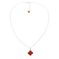 Collar Van Flor Ambar Polaco Plata .925. Cadena 50cm más 5 cm de extensión