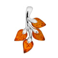 Dije Ramita 2.7 cm Ámbar Polaco Plata .925
